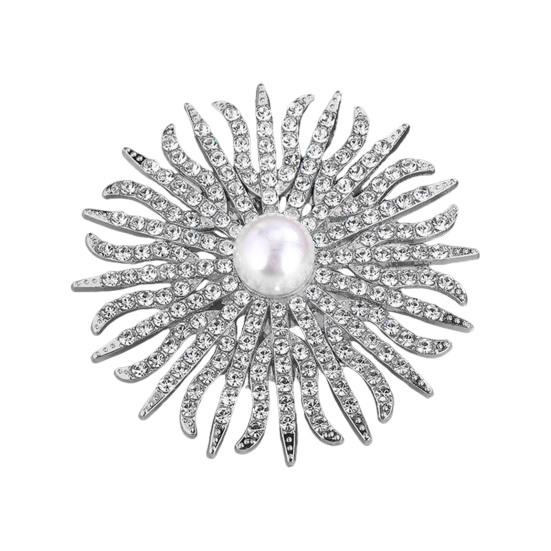 Sunflower Brooch Pin for Women, Rhinestones Inlaid Brooch Pin for Dress, Coat, Shawl, Gift for Mother, Wedding