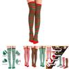 Long Striped Polyester-spandex Knee Socks For Xmas Cosplay