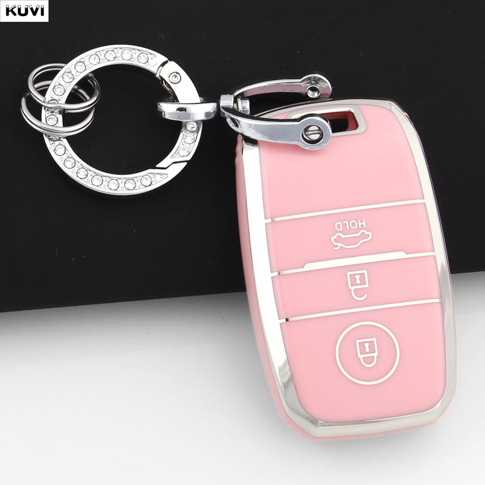 TPU Car Smart Key Case Cover Fob Keychain For 3 4 Buttons Kia Sportage Cerato Optima K2 K3 K4 K5 RIO Picanto Soul Sorento Sedona