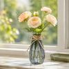Elegante Tischvase Dekorative Blumenvase, Transparenter Glasstil Halter für Heimdekoration Behälter Dekor, Modern Verdickter Floral Frischer
