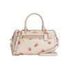 Rowan 27 Popular Floral Print Coated Canvas And Leather Boston Bag Crossbody Tote Shoulder Bag Medium Women Bags Chalk C5801-IMCAH