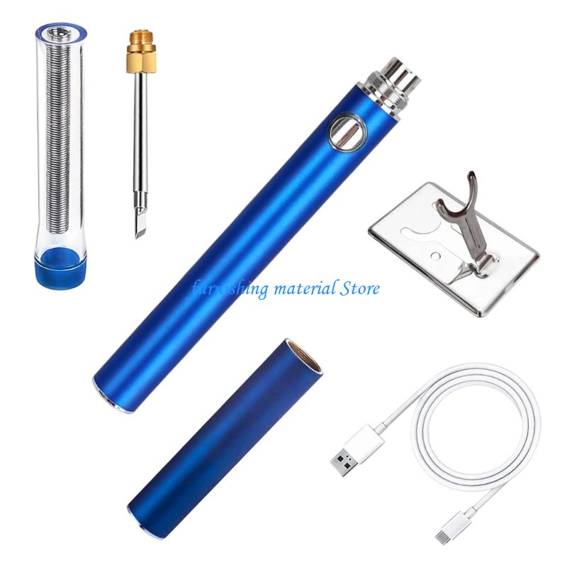 Y5GD USB Rechargeable Soldering Iron Featuring Four Temperature Setting Comfortable Grip for Rapid Warming Lightweight Portable