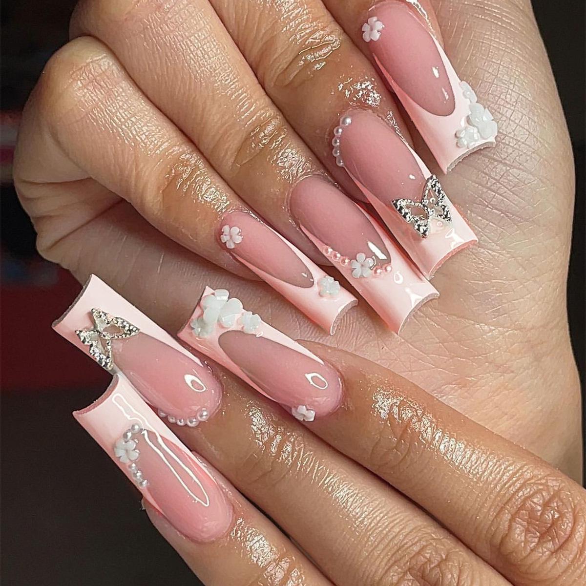 

European and American Floral Butterfly Armor Nail Art Pieces