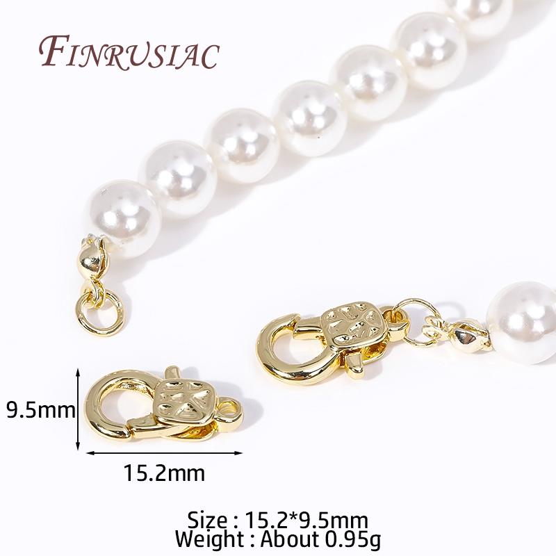 15.2*9.5mm 18K Gold Plated Lobster Clasps Fasteners, End Beads Connector Clasps For DIY Necklaces Bracelets Jewelry Making