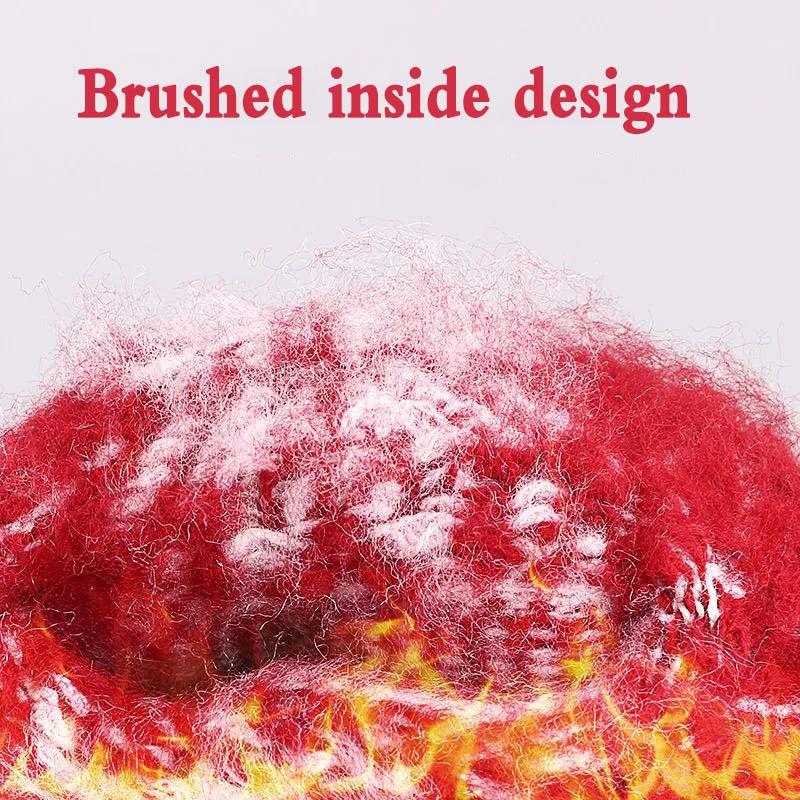 Gloves Women Winter Jacquard Cute Gloves Men and Women Thicken Brushed Warm Touch Screen Knitted Lovers Gloves