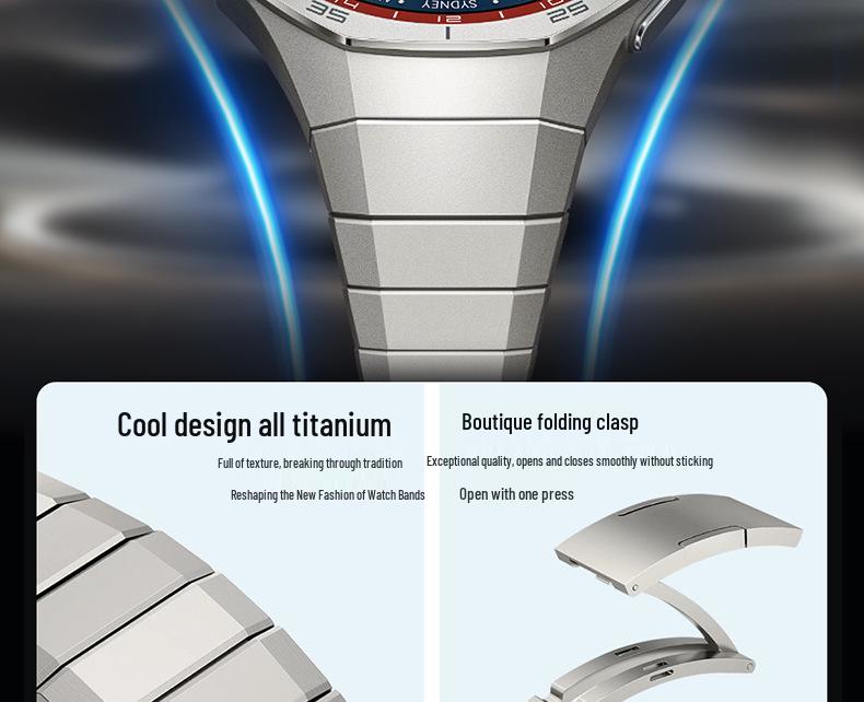 Titanium Alloy Strap for Huawei GT5/Pro GT4/Watch5/4/6 - Business Style Watch Band