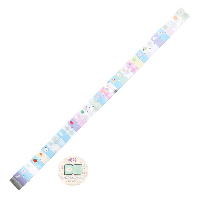 Creative Coated Paper Tag Material Film Cutting Tape Cute Graffiti Hand Account Decorative Tape Cartoon Waterproof Stickers