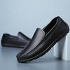 Spring New Men's Doudou Shoes Genuine Leather Cowhide Casual Shoes Soft Sole Soft Surface Leather Shoes White Breathable Shoes Men's Shoes