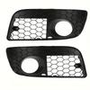 2pcs Black Honeycomb Hex Mesh Fog Light Grilles for VW Jetta MK5 GTI GLI 2006-2009 - Durable ABS Plastic, Front Vent Opening