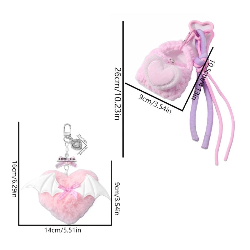 Stylish Lovely Love Heart Phone Case Fashion Keychain Multifunctional Great for Everyday Use and Travel Casual Wear