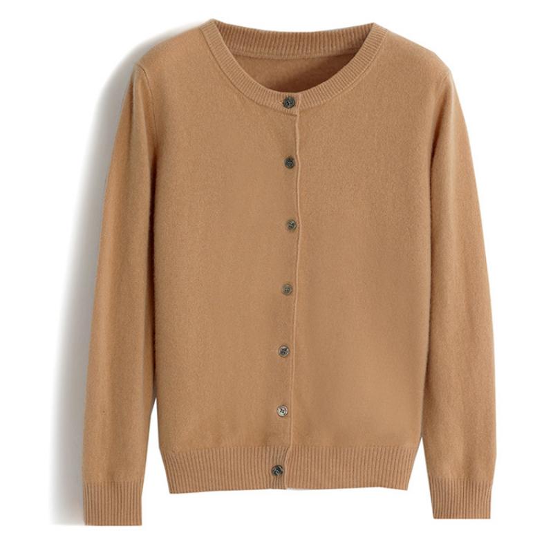 GMXIA Cardigan Women's Thin O Neck Loose Knit Long Sleeve Jacket Tops Air Conditioner Shirt