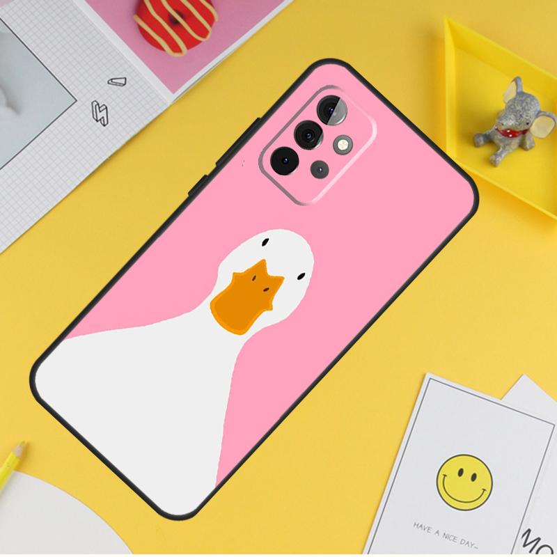 Cartoon Funny Goose Case For Samsung Galaxy A16 A26 A36 A56 A06 A55 A35 A15 A53 A32 A52 A33 A13 A14 A34 A54 A17