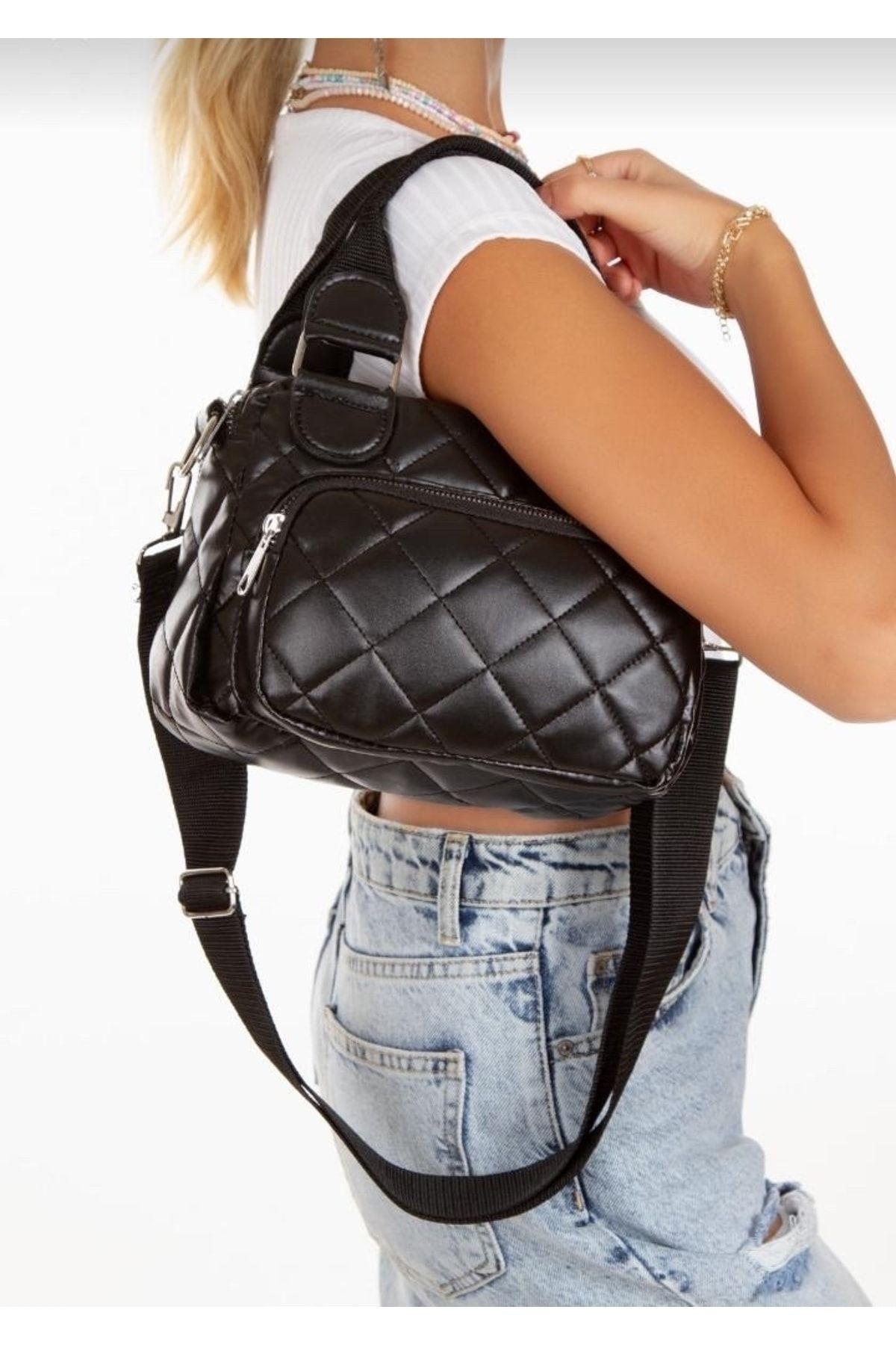 

Женская стильная и полезная сумка на плечо, стеганая сумка на плечо с 3 отделениями, несколькими отделениями и перекрестным ремешком