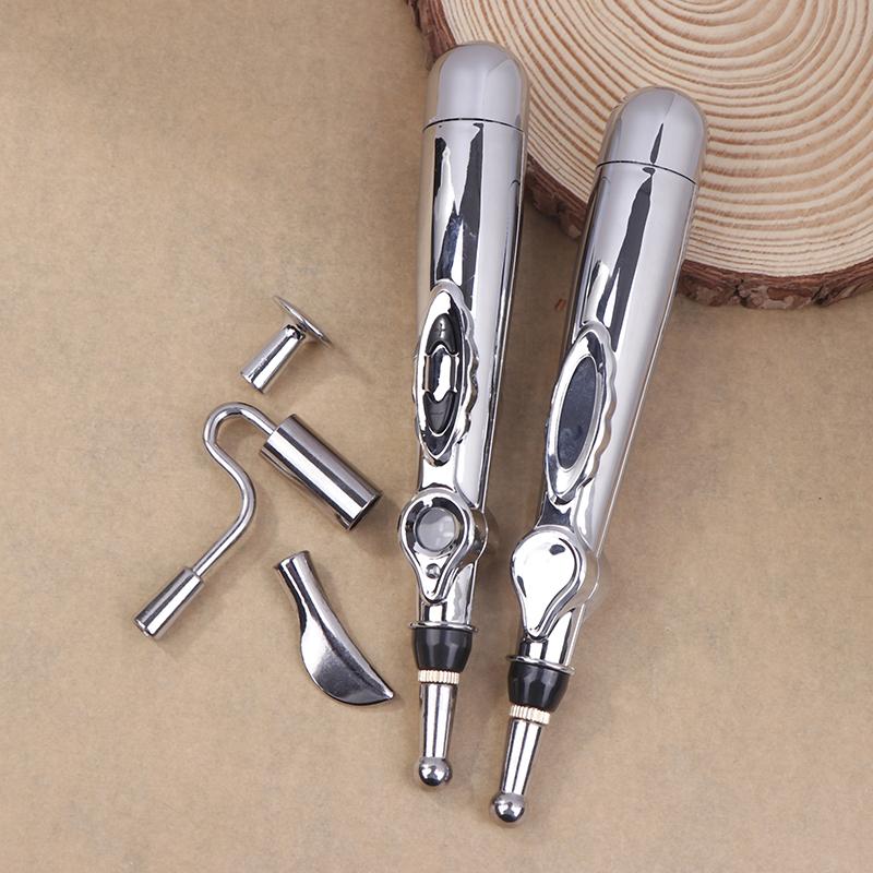 2/5 Heads Electric Acupuncture Pen Acupuncture Point Massage Pen Meridian Energy Massage Pen Pain Relief Massage Pen