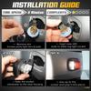 LED License Plate Light White Lamp with Red OLED Neon Tube Compatible with Frontier Armada Titan Xterra, Suzuki Equator Pickup Truck, Pack of 2