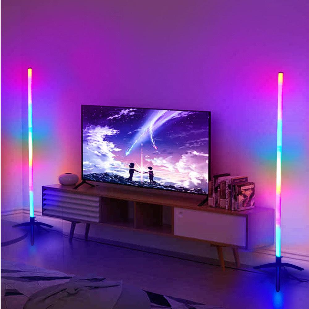 

RGB напольный светильник, реагирующий на звук: Яркое освещение для игровых и жилых помещений English Color Box + English Manual