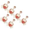 3 Paar Ohrringe Diamant Kleine Krabbe Tropfen Hänger AllMatch Modetrend Schmuck