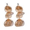 Metallic Fishtail Long Tassel Earrings Elegant Earrings for Women