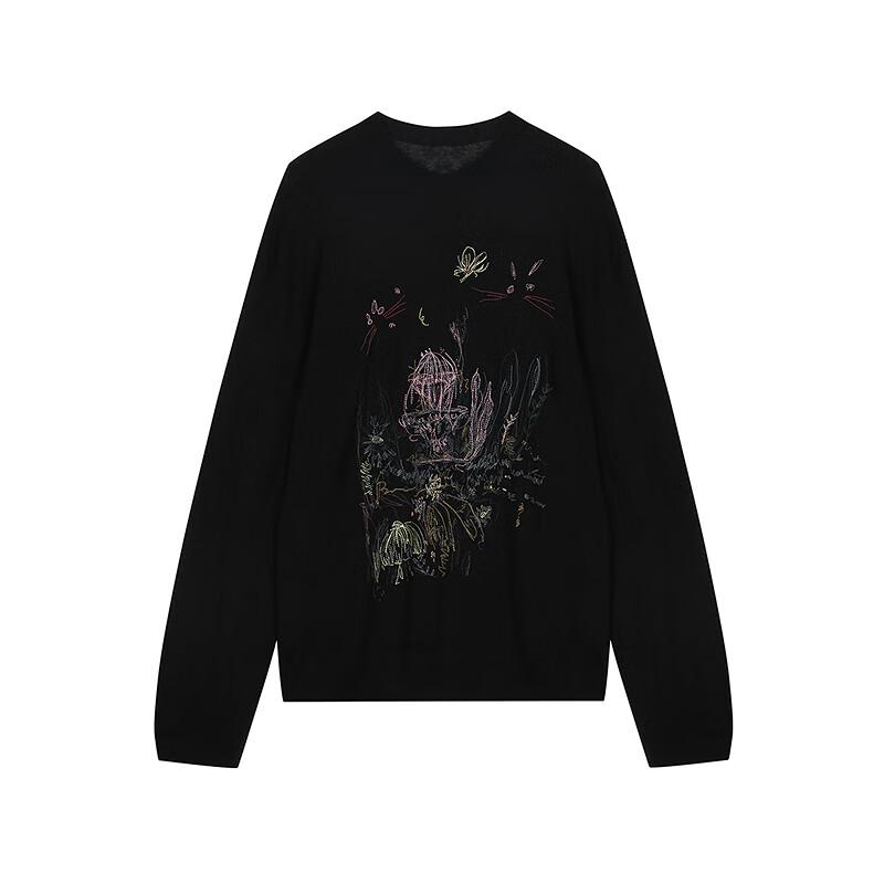 JNBY Women's 100% Wool Round Neck Pullover Sweater