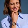 Authorized Retailer Olivia Burton Watch Ob24000094 Signature 36mm Dogwood Silver with White Brushed Leather Strap [OLIVIA BURTON] Women's T-Bar &