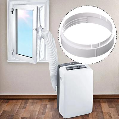 Mobile Air Conditioning Exhaust Duct Connector Circular Sealing Baffle For Panels Supporting Bidirectional Swivel Rotation