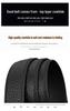Men's Z Letter Business Casual Buffalo Leather Belt with Stainless Steel Buckle