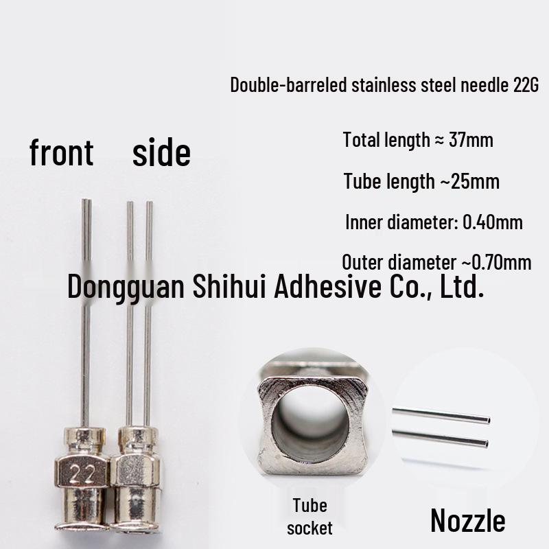Stainless Steel 37mm Double-Tube Glue Dispensing Needle Valve