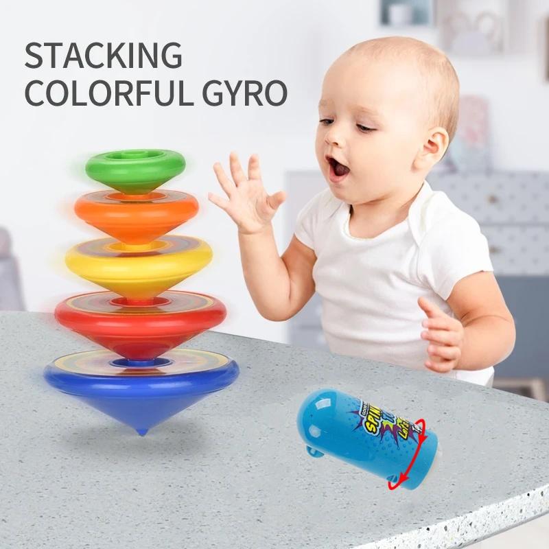 Fun Colorful Stacking Top Stunt Launcher With Multi-layers