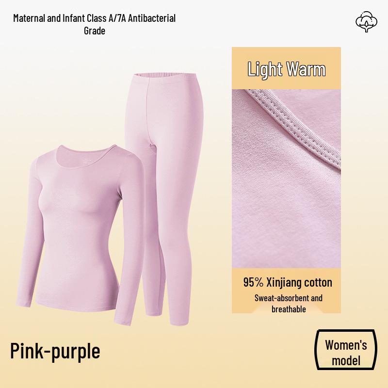 Class A Pure Cotton Thermal Underwear Set for Couples: Thin, Elastic, Warm Winter Wear for Men & Women