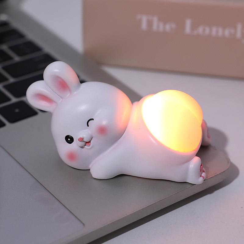 Cute Panda Pig Animal Resin Desk Toy With Soft Elastic Butt For Office Decor And Stress Relief