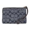 Coach Nolita 16 Classic Monogram Zip Closure Fabric Wristlet Clutch Small Women clutch Denim-Blue CH371-IMDEI