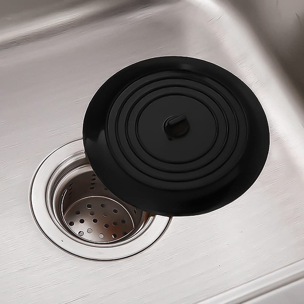 Sink Lid Drain Lid 15cm Silicone Drain Lid Black Sink Lid Water Stop Bathtub Stopper Sink Lid for Sink Drain Sink Lid
