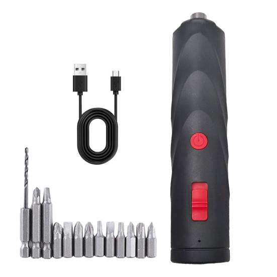 Cordless Electric Screwdriver Set Rechargeable Mini Power Tool Kit with 12 Bits Manual Electric Hybrid Mode Twist Unscrew Tool