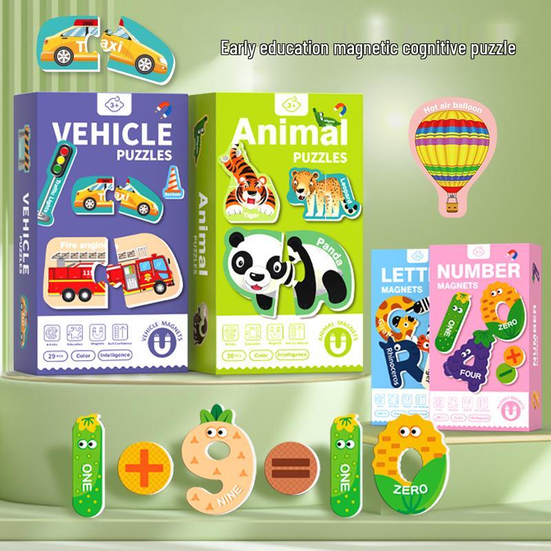 

Magnetic Early Education Jigsaw Puzzle Stickers for Kids Aged 0-3