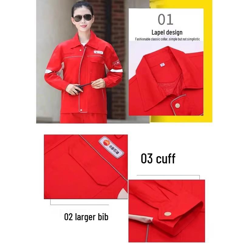 China Erdöl Arbeitskleidung: Herren- & Damen-Frühlings-/Herbst-Antistatik-Baumwolljacke für Tankstellenmitarbeiter