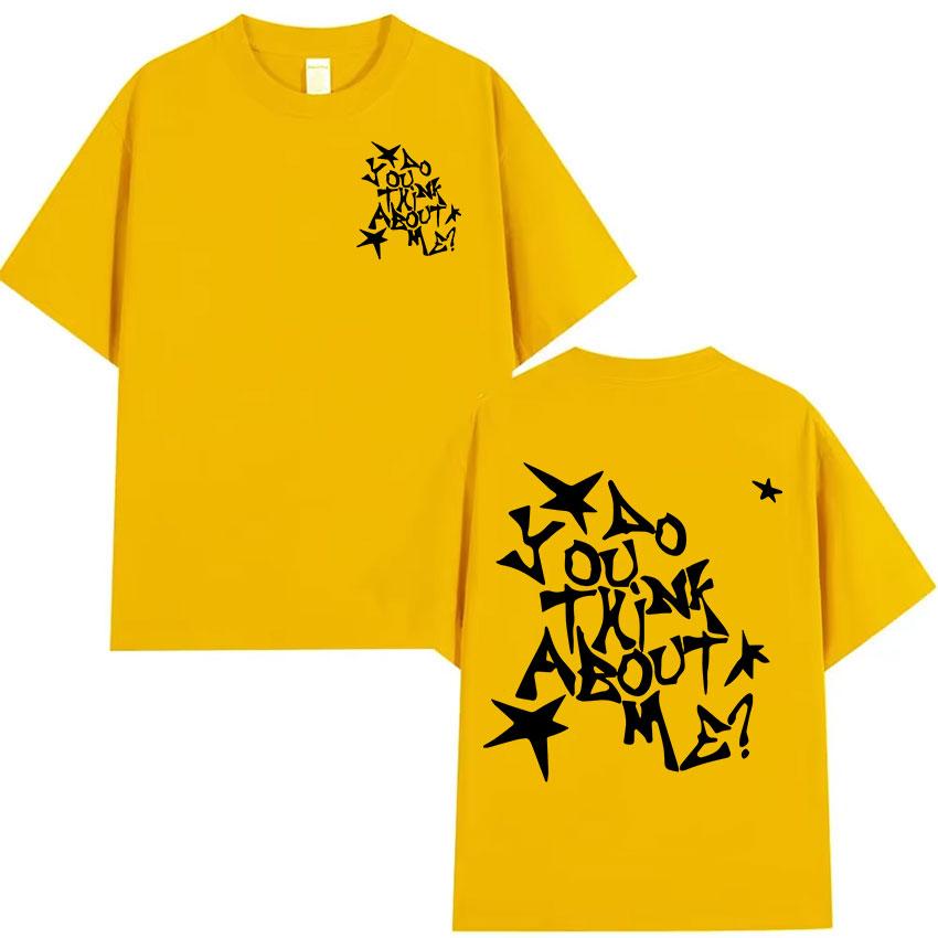 

Футболка рэпера NSQK DO YOU THINK ABOUT ME Tour 2025 Мужская хип-хоп модная одежда Футболки Мужская винтажная футболка большого размера из хлопка XXXXL