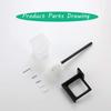 Corrosion Resistant Steel Square Toilet Brush with Dense Bristle Bathroom Sanitation Modern Aesthetic Comfortable Handle