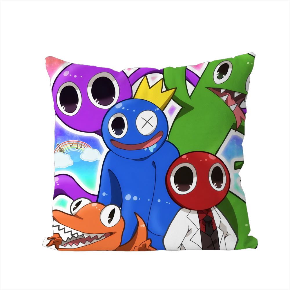 

RRainbow FFriends Pillow Case For Car Sofa Decorative Home Doublesided Print Plush Square Throw Pillow Cushion Cover 30x30cm
