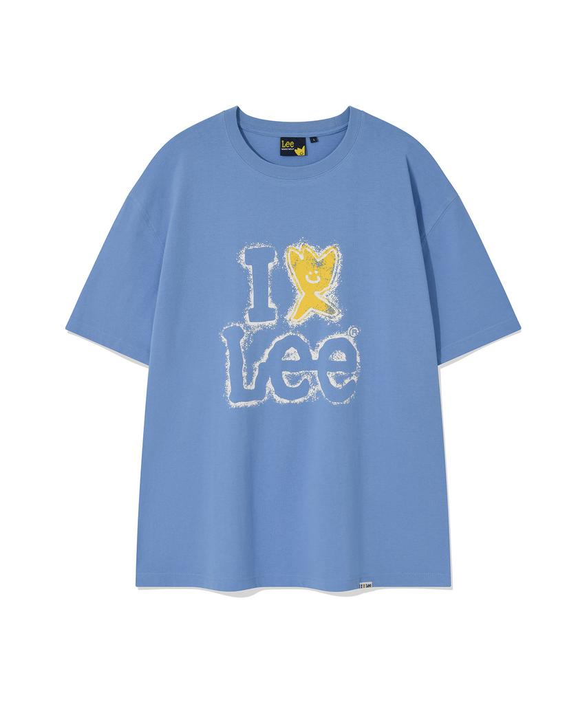 WACKY WILLY [Wacky Willy X Lee] Aikikiri Graphic Short Sleeve T-Shirt Blue