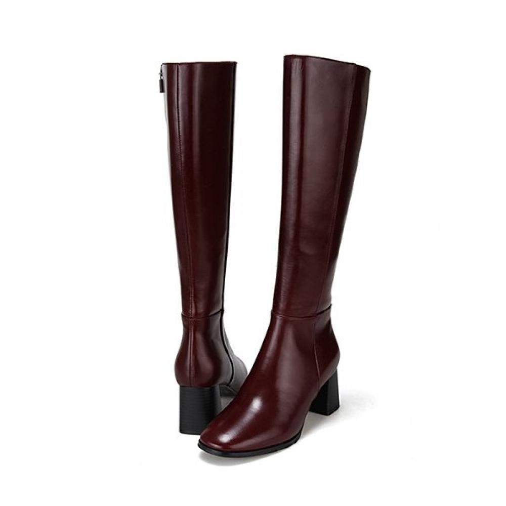 BARBARA Leder Atmungsaktive Lange Stiefel 6,5cm Bbg851wn