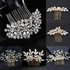 Pearl Rhinestone Wedding Accessories Bridal Tiara Flower Clip Shiny Headpiece Flower Hair Comb