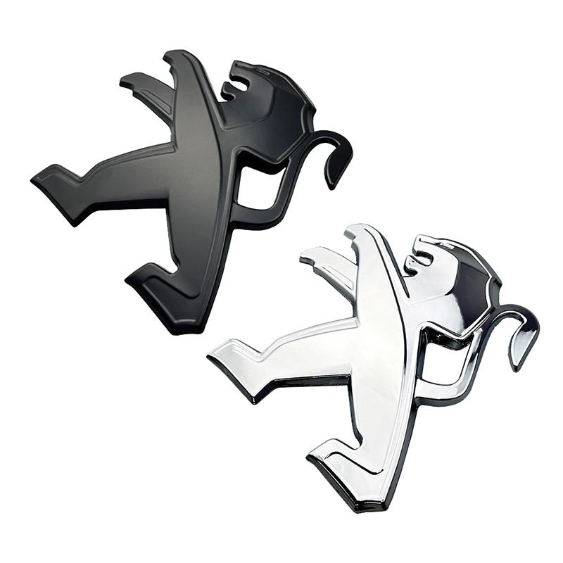 10.3x11cm Alloy Car Front Emblem Rear Trunk Badge Sticker for Peugeot 106 207 208 301 307 308 407 408 508 2008 3008 4008 5008