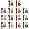 Christmas Themed Seal Stamp Head with Wood Handle for Seal Envelope Christmas Card Invitation Scrapbooking Embellishment
