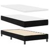 Lit à ressort avec matelas vidaXL Noir 100x200 cm Velours 3341458