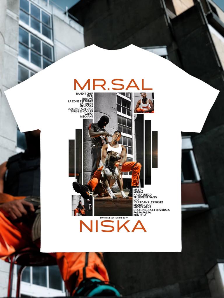 France Rapper Niska Mr Sal Album 2026 Merch New T Shirt 100Cotton Unisex UnisexS Unisexs TShirt Fans Tour Fashion Y2k Casual Tee