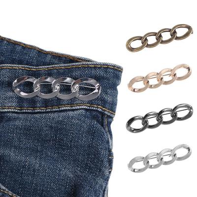 Fashion Pants Button Tightener Twist Chain Brooches Adjustable Jean Buttons for Loose Jeans Elegant Waist Clip Waist Accessories