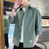 Shirts Men Handsome Fashion Streetwear Harajuku Korean Summer All-match Teens College Unisex Clothes