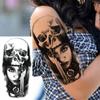 1 Blatt Löwenkrieger Kompass Piratenschiff Temporäre Tattoos für Männer Frauen Erwachsene Fake Tattoo Aufkleber Totenkopf Gangster Ärmel