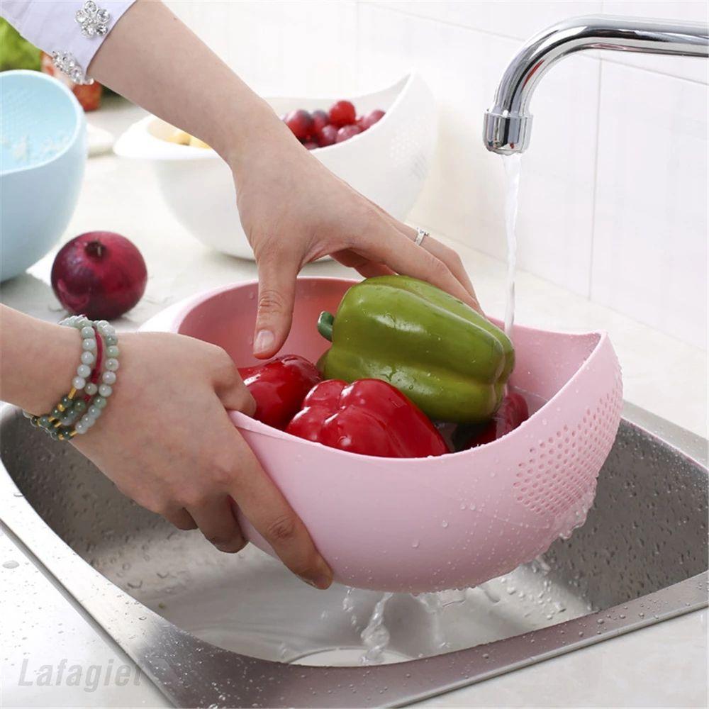 Convenient Storage Kitchen Supplies Rice Bowl Drain Basket Vegetable Basket Rice Washing Sieve
