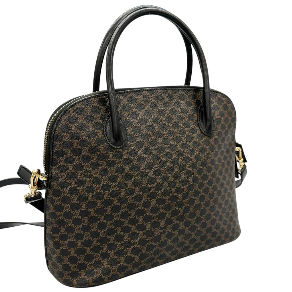 CELINE MC98-2 Handbag Brown Women 2-way Macadam used